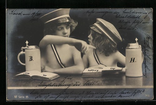 Ragazzi con cappelli - , da