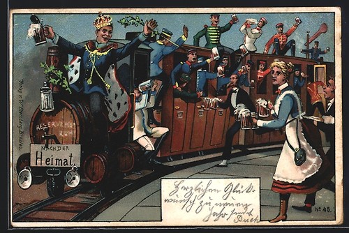 Cartolina riservisti treno - cartolina,